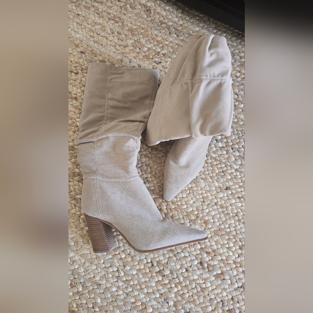 Vince Camuto Suade Beige Boots